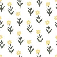 seamless pattern with cartoon flowers. colorful vector, hand drawing. design for fabric, print, textile, wrapper vector