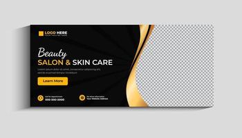 Beauty Salon and skin care social media cover template vector