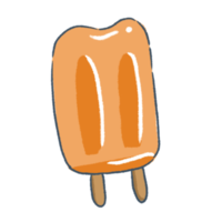 naranja hielo crema mano dibujo clipart png