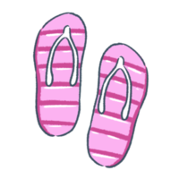 Pink Sandals Hand Drawing Clipart png