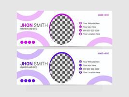 corporate email signature or email footer design vector
