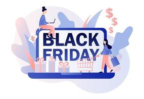 Black Friday Big Sale concept. Modern flat cartoon style. Vector illustration