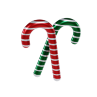 3d illustration de une Noël bonbons bâton png