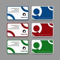 card business with three colors, there are green, red, and blue. It can be used for any purpose vector