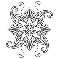 conjunto de diferentes flor línea en blanco antecedentes. flores dibujo con arte lineal en blanco antecedentes. vector