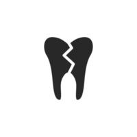 dental icono, aislado dental firmar icono, vector ilustración