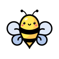 cute little bee smiling For decorating desserts with honey png