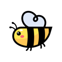 cute little bee smiling For decorating desserts with honey png