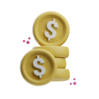 Finanzas y negocio, dinero, 3d icono ilustración png