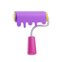 Fine Art, paint roller, 3D Icon Illustration png