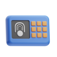 Gadget, fingerprint machine, 3D Icon Illustration png