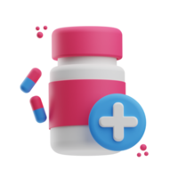medicin, låda av kapsel, 3d ikon illustration png