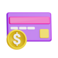 Accountant Payment, card debit or credit , Icon 3D Illustration png