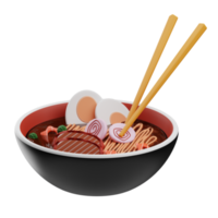 asiático comida ramen 3d ilustración png