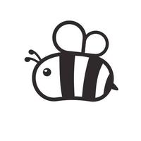 linda pequeño abeja sonriente para decorando postres con miel vector