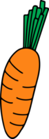 Carrot drawing isolated png