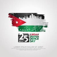 Jordan independence day greeting card template vector