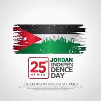 Jordan independence day greeting card template vector