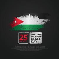 Jordan independence day greeting card template vector