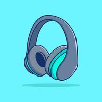 Headset cartoon vector icon illustration. Flat cartoon style. Headset Illustration. Music Illustration. Gaming Illustration