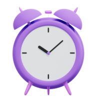 3d representación alarma reloj, Clásico reloj icono png