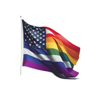 Estados Unidos lgbtq bandera ilustración con transparente fondo, ai generado png
