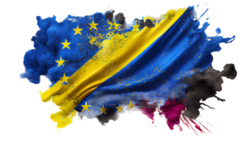 Ukraine flag patriot illustration design, ukrainian patriotism flags, png