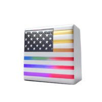 Verenigde Staten van Amerika lgbtq vlag illustratie met transparant achtergrond, ai gegenereerd png