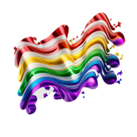 USA LGBTQ Flag illustration with transparent background, png