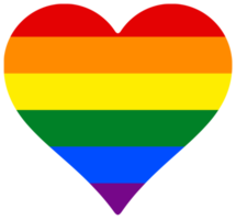 rainbow flag in heart shape as lgbt love and diversity symbol png