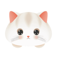 cute cat pastel color png