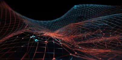 tech background with a wire mesh, in the style of futuristic digital art, digital, Illustration photo