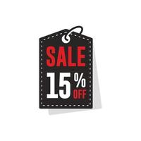 15 percent off discount vector