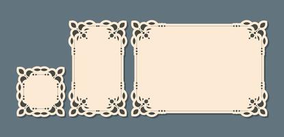 Vector isolated vintage label design with frame