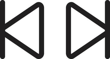 skip forward and previous icon set . media Player Control Buttons Icon Vector