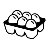 Trendy Eggs Tray vector