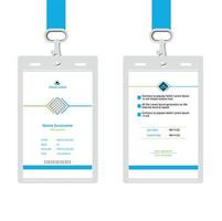 Simple and Clean ID Card Design Template. Professional corporate id card template, id card design with realistic mockup Free Vector. vector