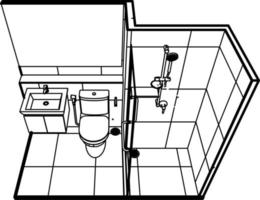 Ilustración 3D del proyecto de construcción vector