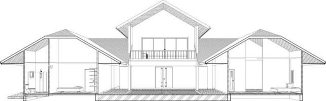 3D illustration of building project vector