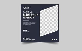 Digital marketing agency social media and post template vector