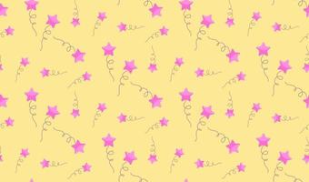 Pink balloons seamless vector pattern.