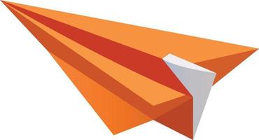 orange paper plane icon vector