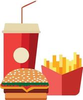 burger and soda royalty free vector