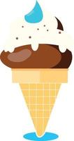 Cartoon ice cream sweet food icon vector illustration