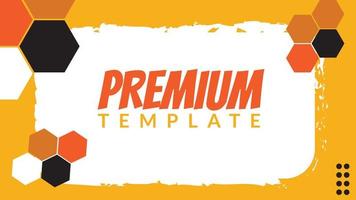 premium modern tempalate design in 4k size with honeycomb background vector