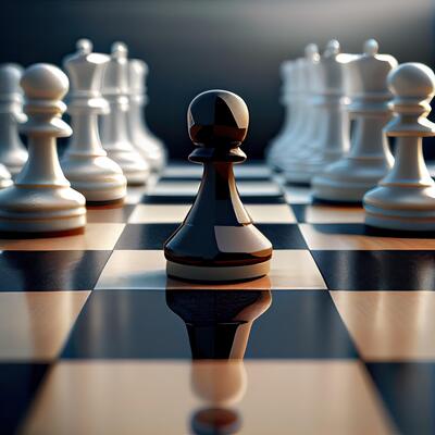 Premium Photo  Play national chess with business compass concept