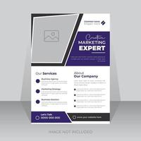 Modern business flyer template abstract creative company profile and editable cover page design vector