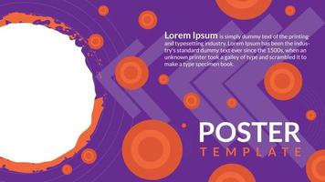 Purple modern poster template design. abstract purple background vector