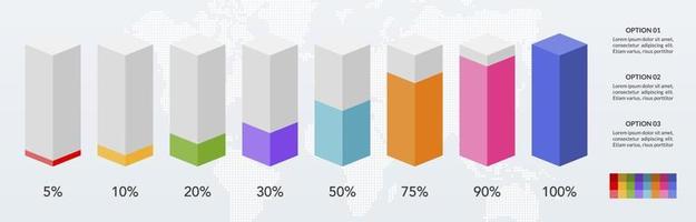 infografia diseño modelo y íconos con 8 opciones o 8 pasos vector