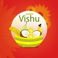 Happy Vishu Background vector